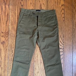 Unis Gio chino pants, 33 waist, olive